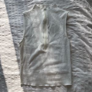Urban outfitters zip up white tank